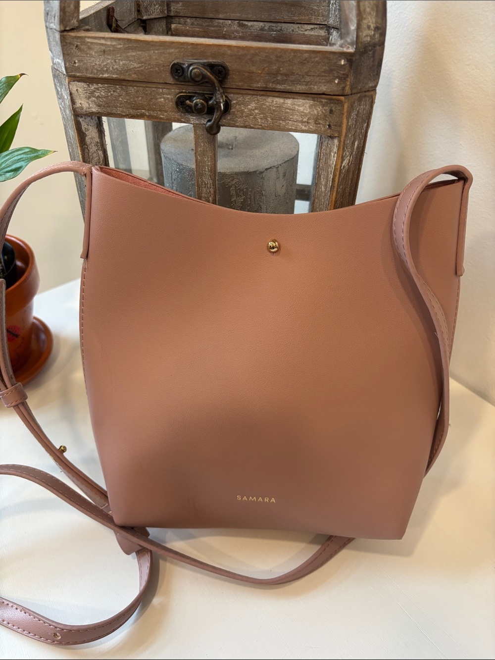 Samara Medium Cross Body/Shoulder Blush Vegan Leather Peony New W/O Tags